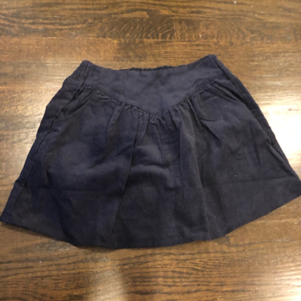 Siaomimi Girls Navy Blue Corduroy Skirt SZ 8T NWT